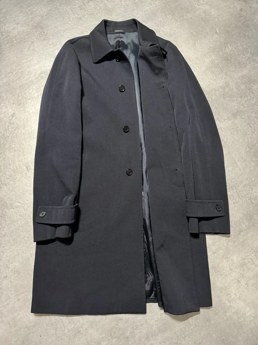 AW2007 Prada Navy Trench Wool Minimalist Pure Jacket - Image 6