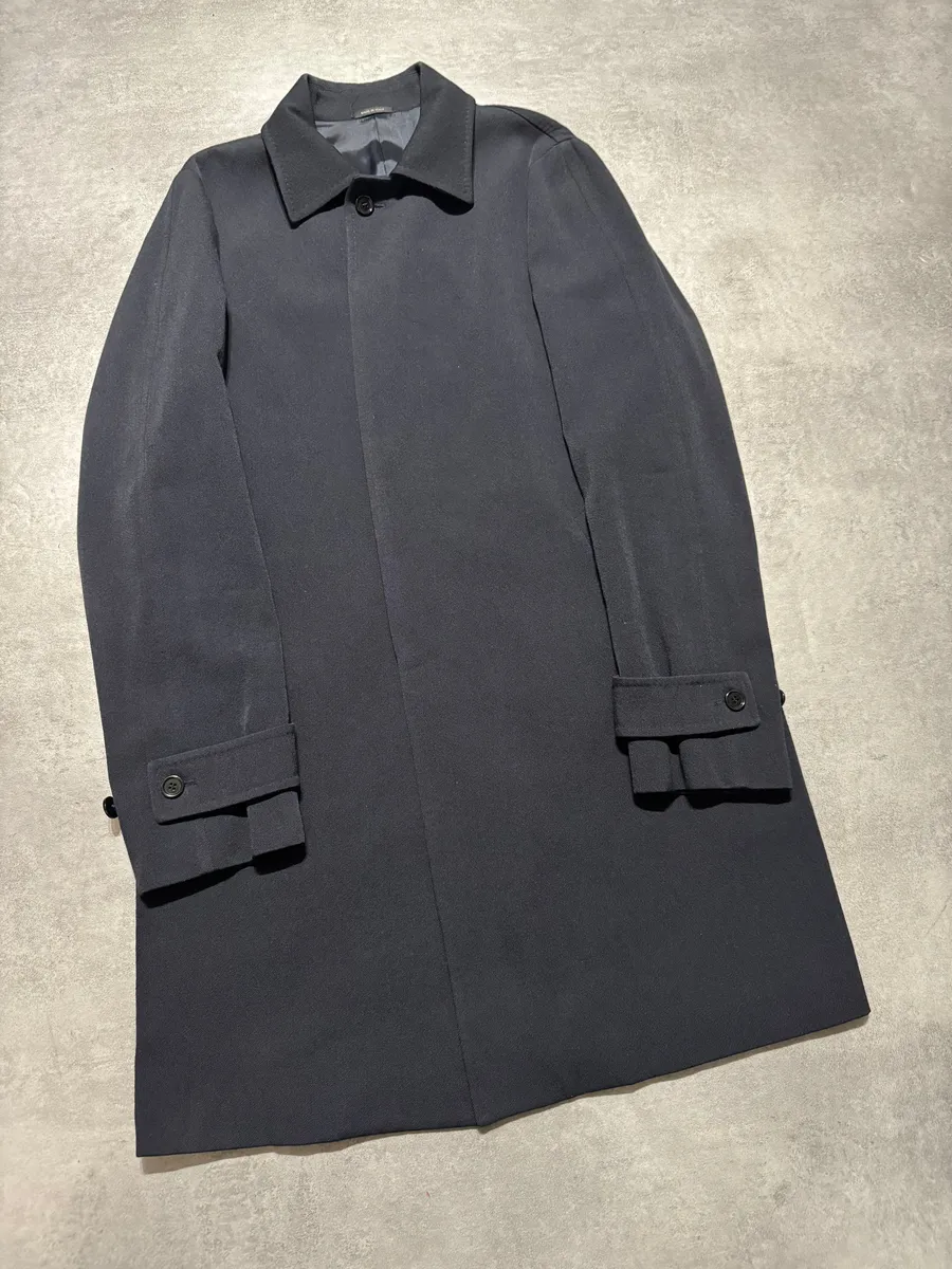 AW2007 Prada Navy Trench Wool Minimalist Pure Jacket - Image 7