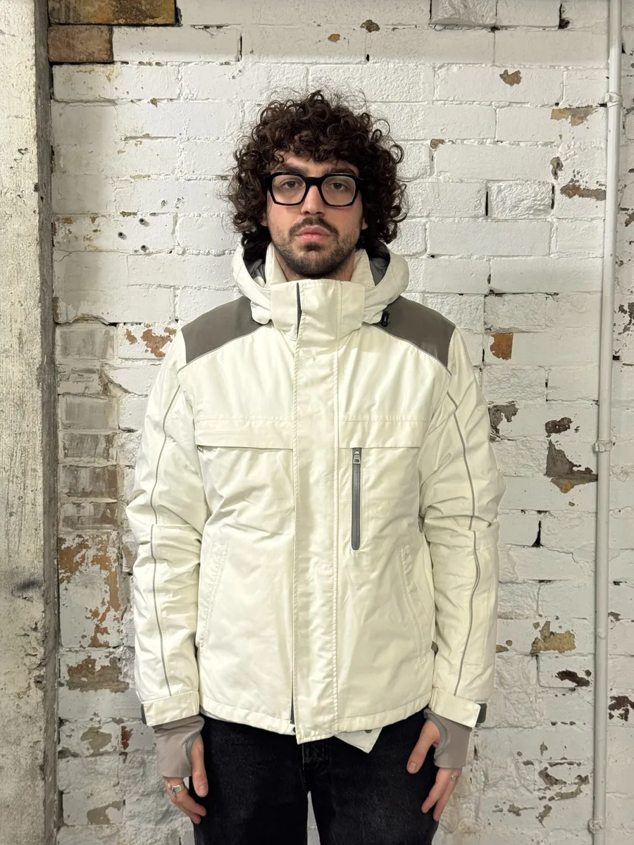 AW2007 Prada White Linea Rossa Ski Hooded Jacket - Image 3