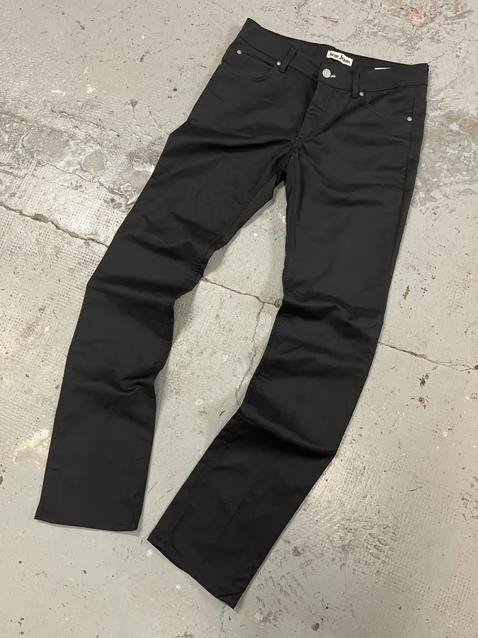 AW2008 Acne Studios Black Slim Pants - Image 5