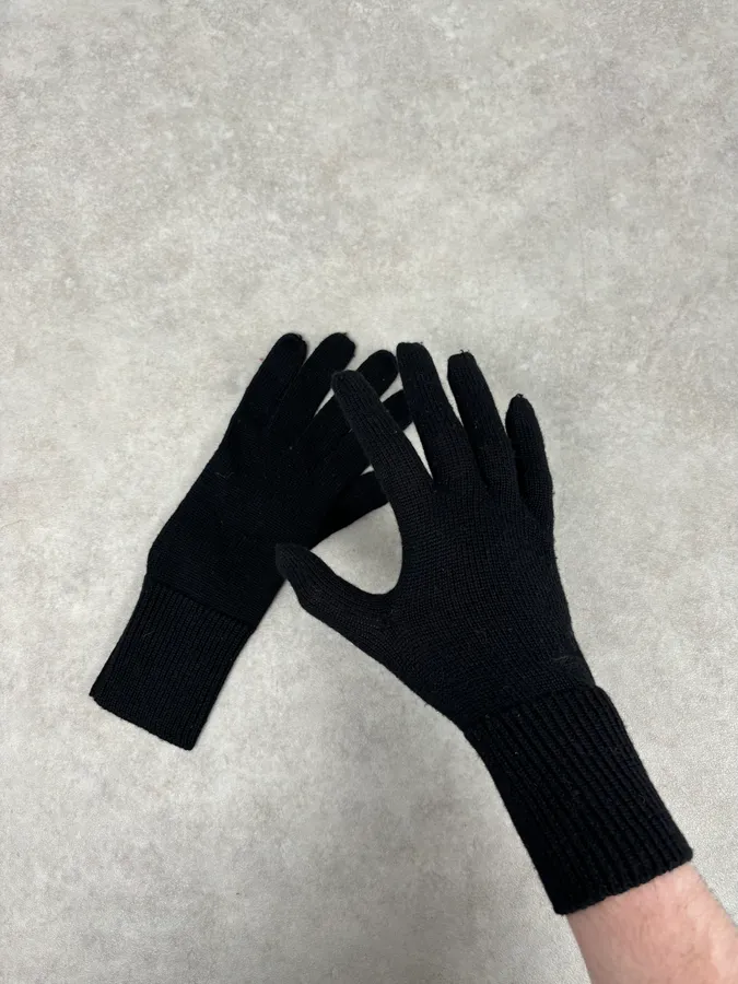 AW2008 Dior Black Premium Wool Gloves