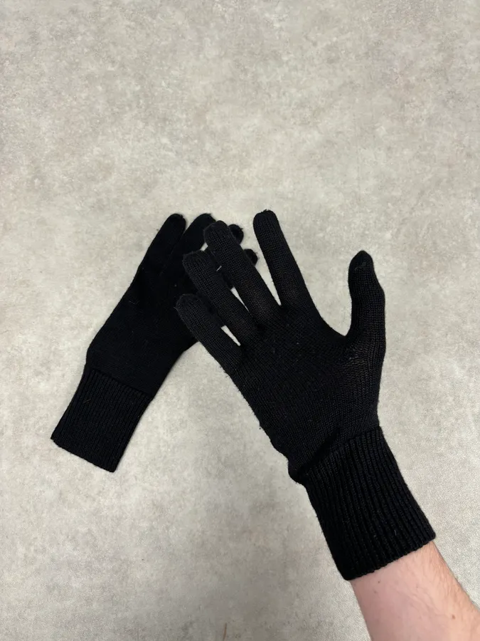 AW2008 Dior Black Premium Wool Gloves - Image 2