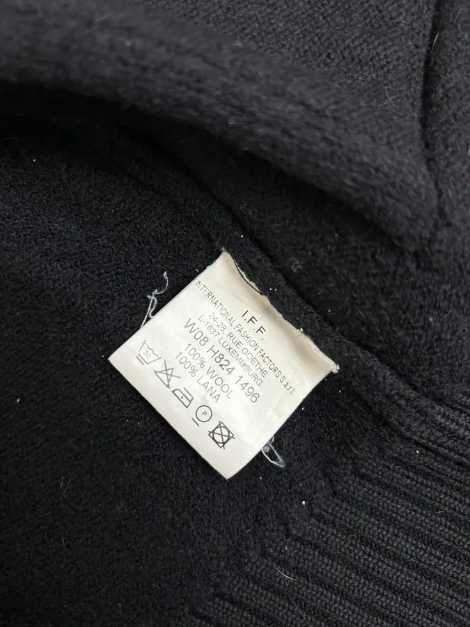 AW2008 Dirk Bikkembergs Black Hybrid Wool & Leather Minimalist Zip-up Sweater - Image 14