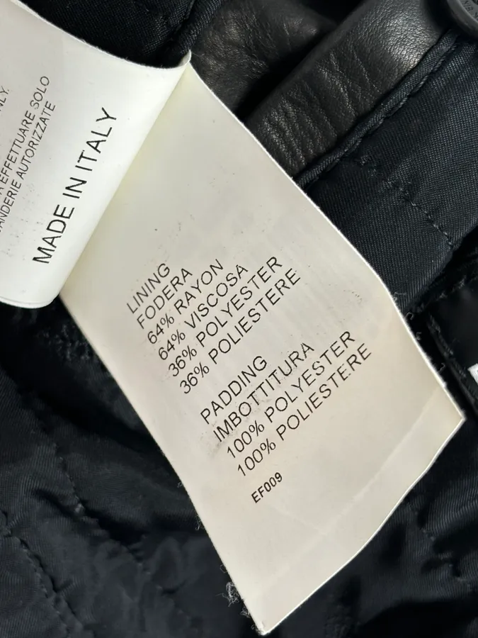 AW2008 Dirk Bikkembergs Black Leather Contrast Block Jacket - Image 14