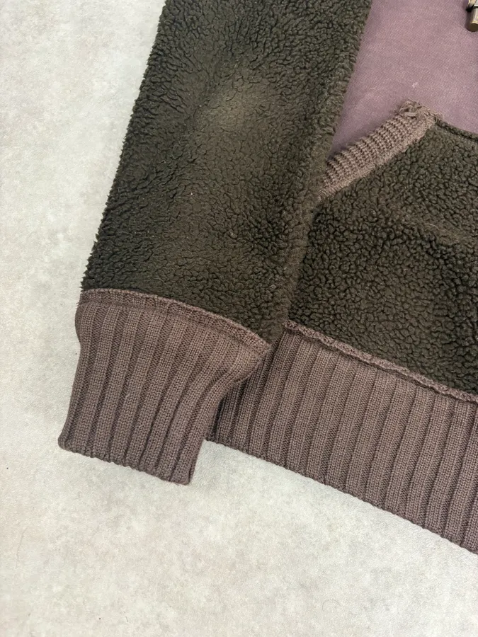 AW2008 Dolce & Gabbana Brown Wool Sherpa Lined Hoodie - Image 8