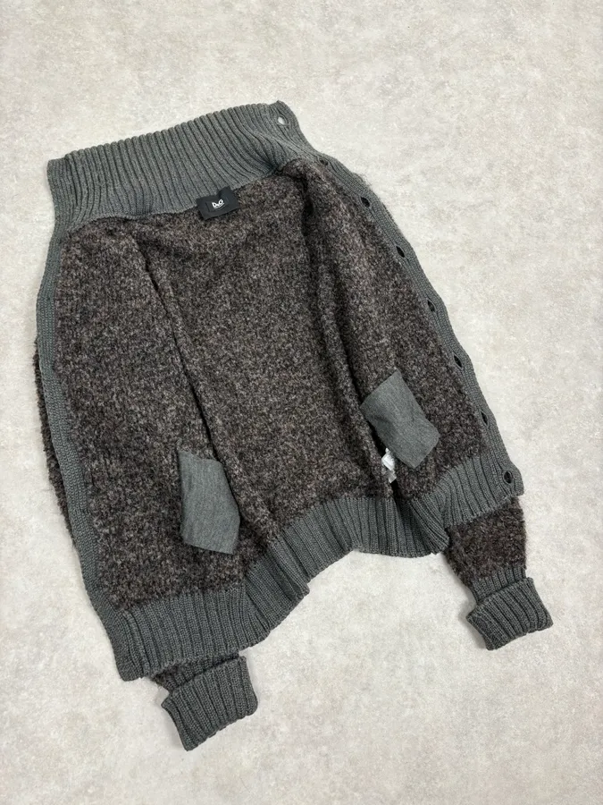 AW2008 Dolce & Gabbana Grey Wool Cardigan - Image 7