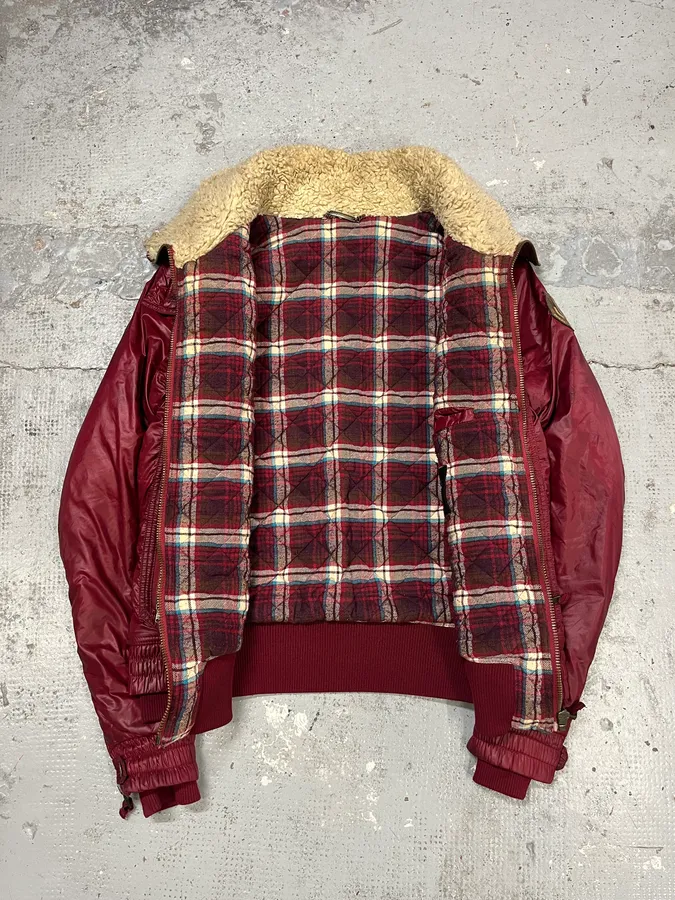 AW2008 Dolce & Gabbana Red Multi Pockets Cargo Puffer Jacket - Image 11
