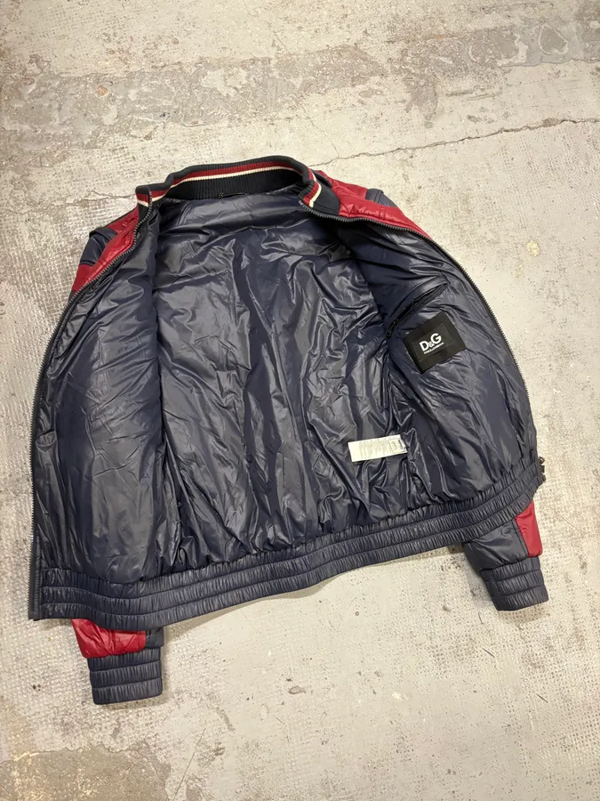 AW2008 Dolce & Gabbana Red Nylon Removable Sleeves Quilted Puffer Jacket - Image 9