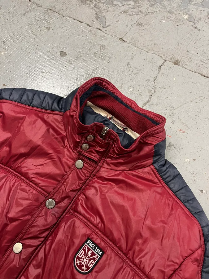 AW2008 Dolce & Gabbana Ski Retractable Hood Red Puffer Jacket - Image 5