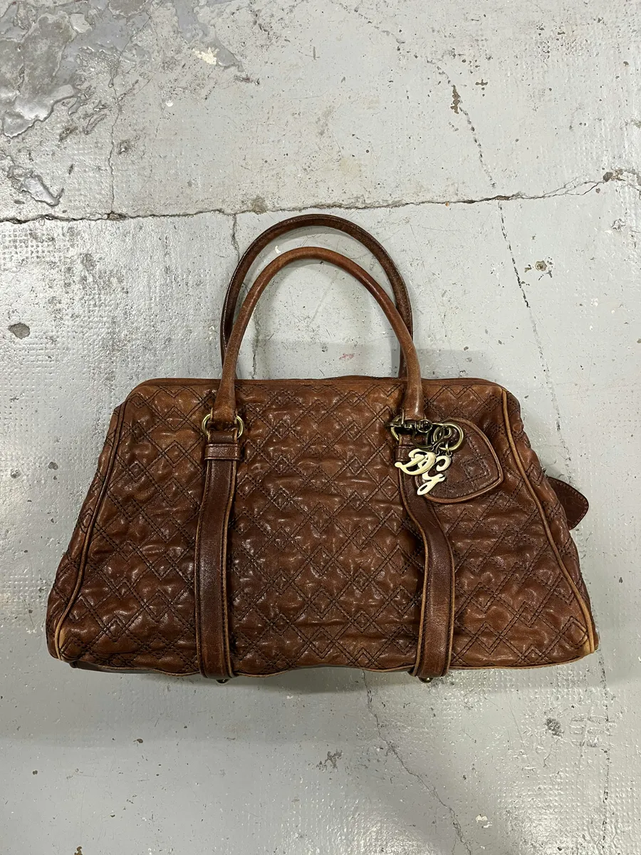 AW2008 Dolce & Gabbana Susanne Quilted Brown Leather Handle Bag