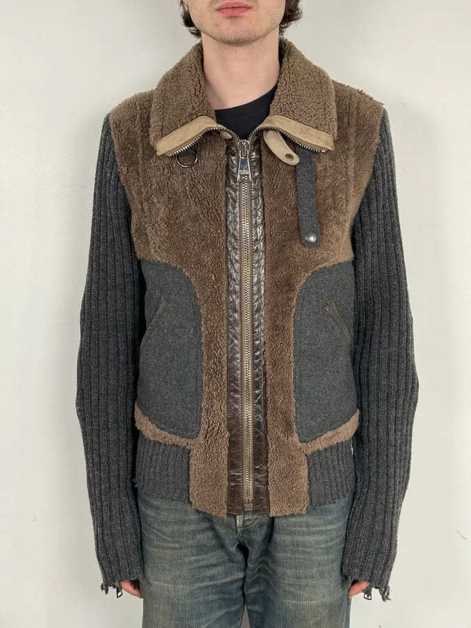 AW2008 Dolce & Gabbana Wool & Shearling Jacket - Image 2