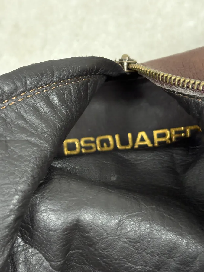 AW2008 Dsquared2 Brown Ankle Leather Western Boots - Image 11