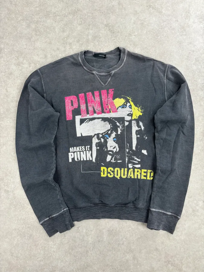 AW2008 Dsquared2 Punk Grey Rock Crewneck Sweater - Image 3