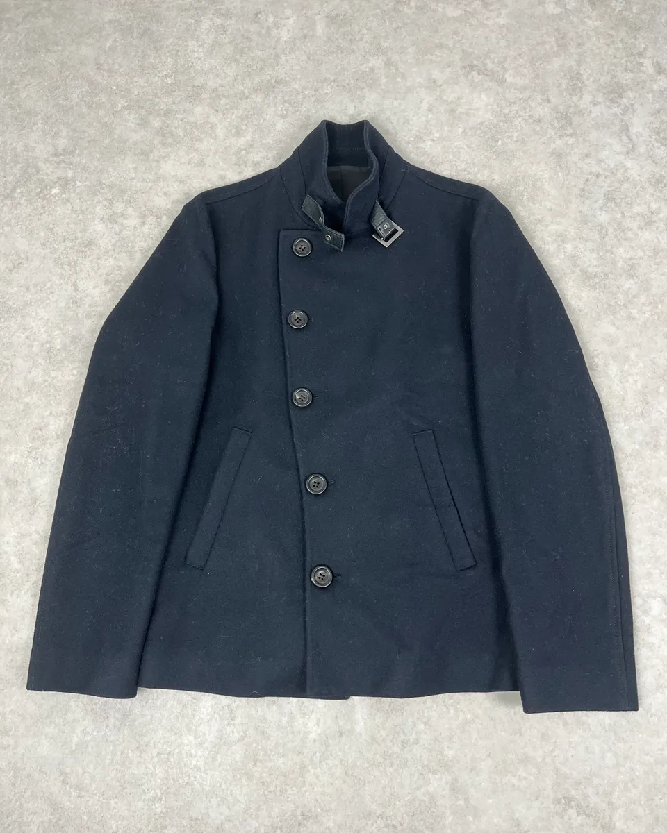 AW2008 Emporio Armani Black Asymmetrical Officer Jacket - Image 3