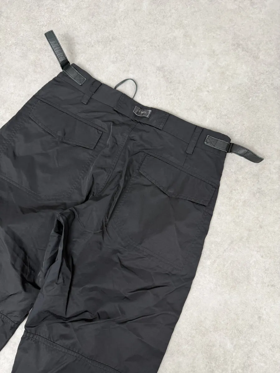 AW2008 Emporio Armani Black Cargo Pants - Image 6