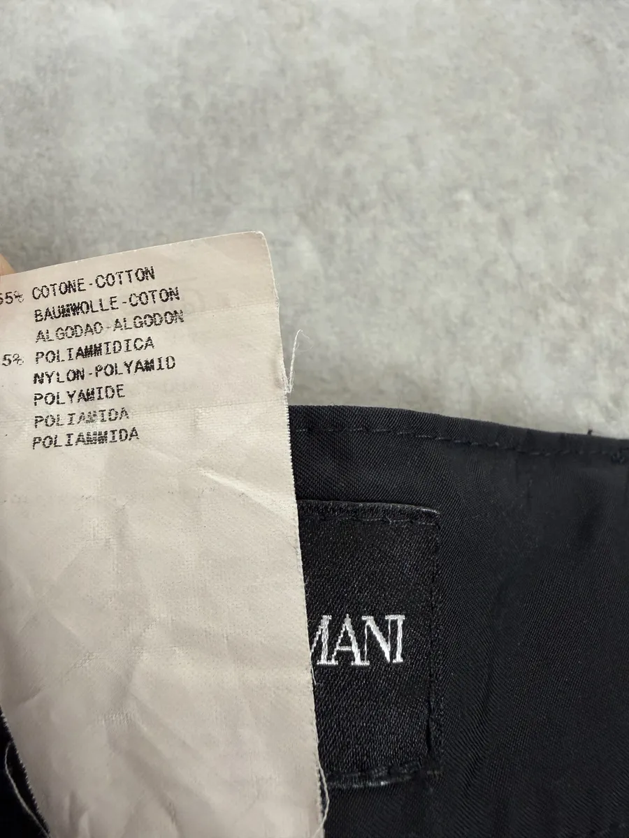 AW2008 Emporio Armani Black Cargo Pants - Image 8
