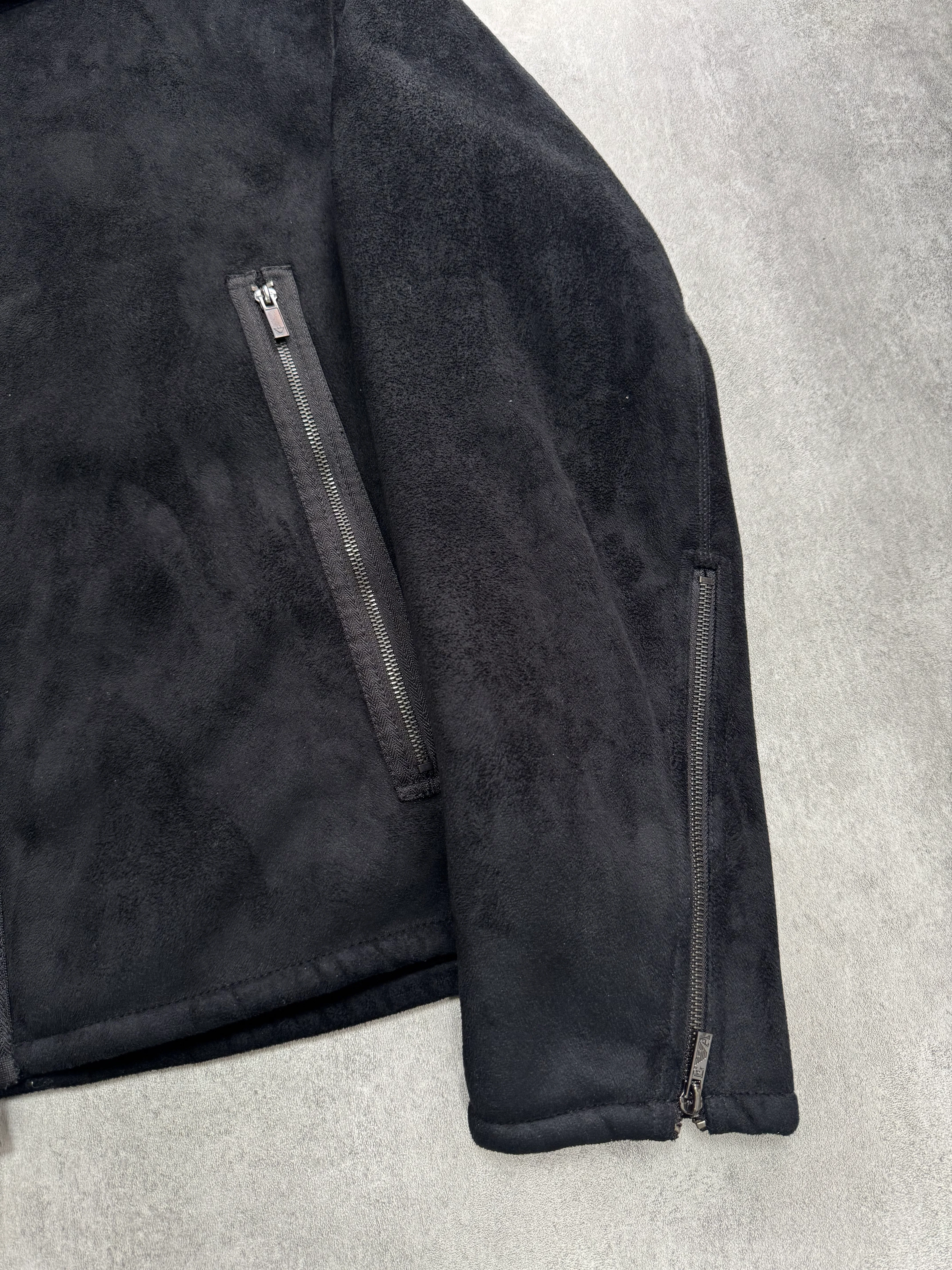 AW2008 Emporio Armani Hooded Soft Black Jacket - Image 3