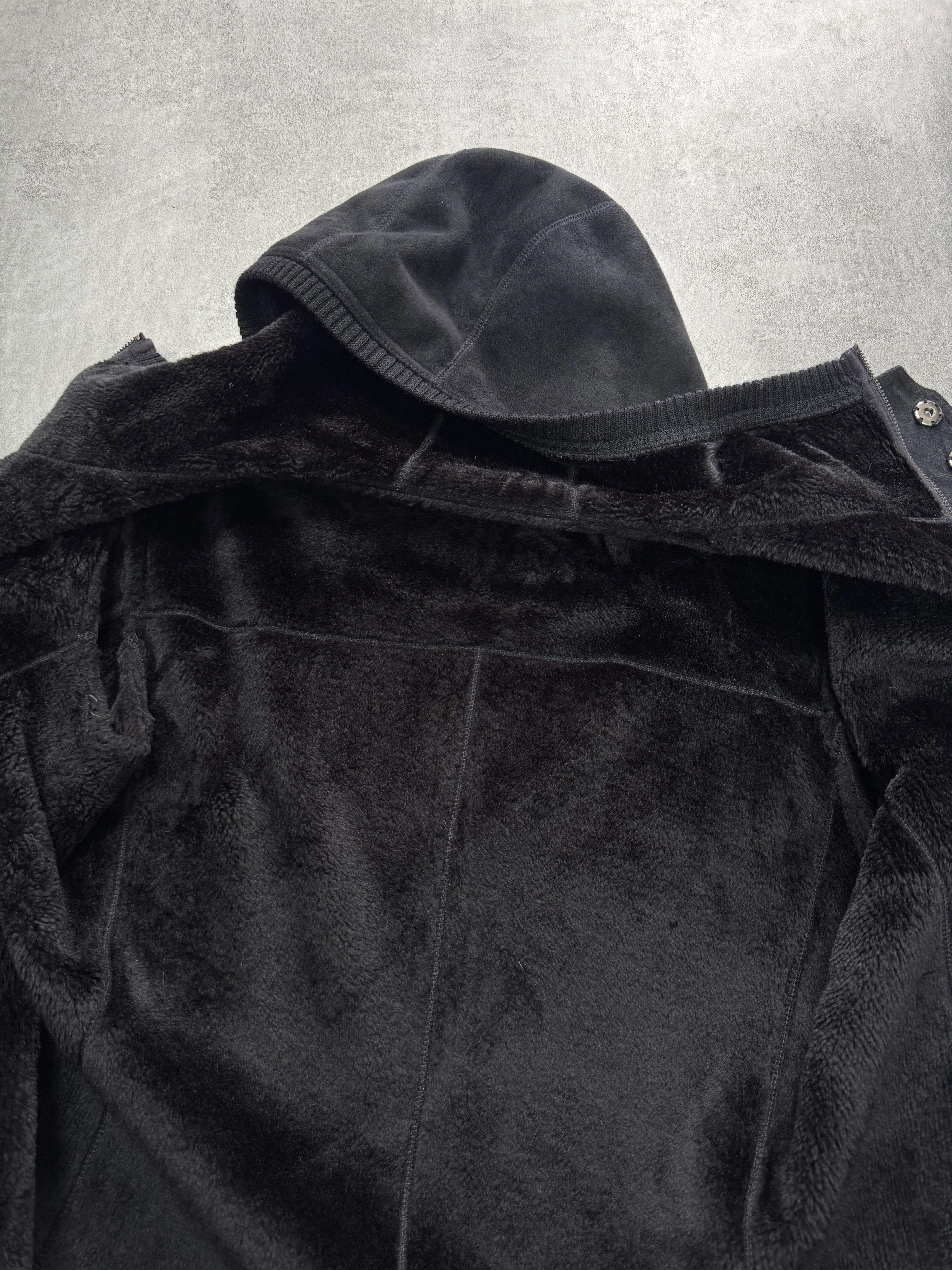 AW2008 Emporio Armani Hooded Soft Black Jacket - Image 7