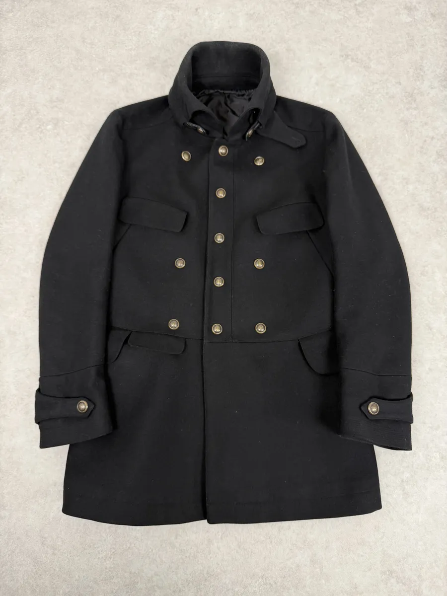 AW2008 Gucci Black Buttoned Classy Trench Coat