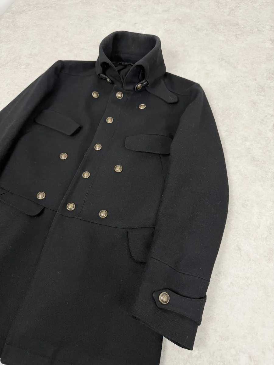 AW2008 Gucci Black Buttoned Classy Trench Coat - Image 7