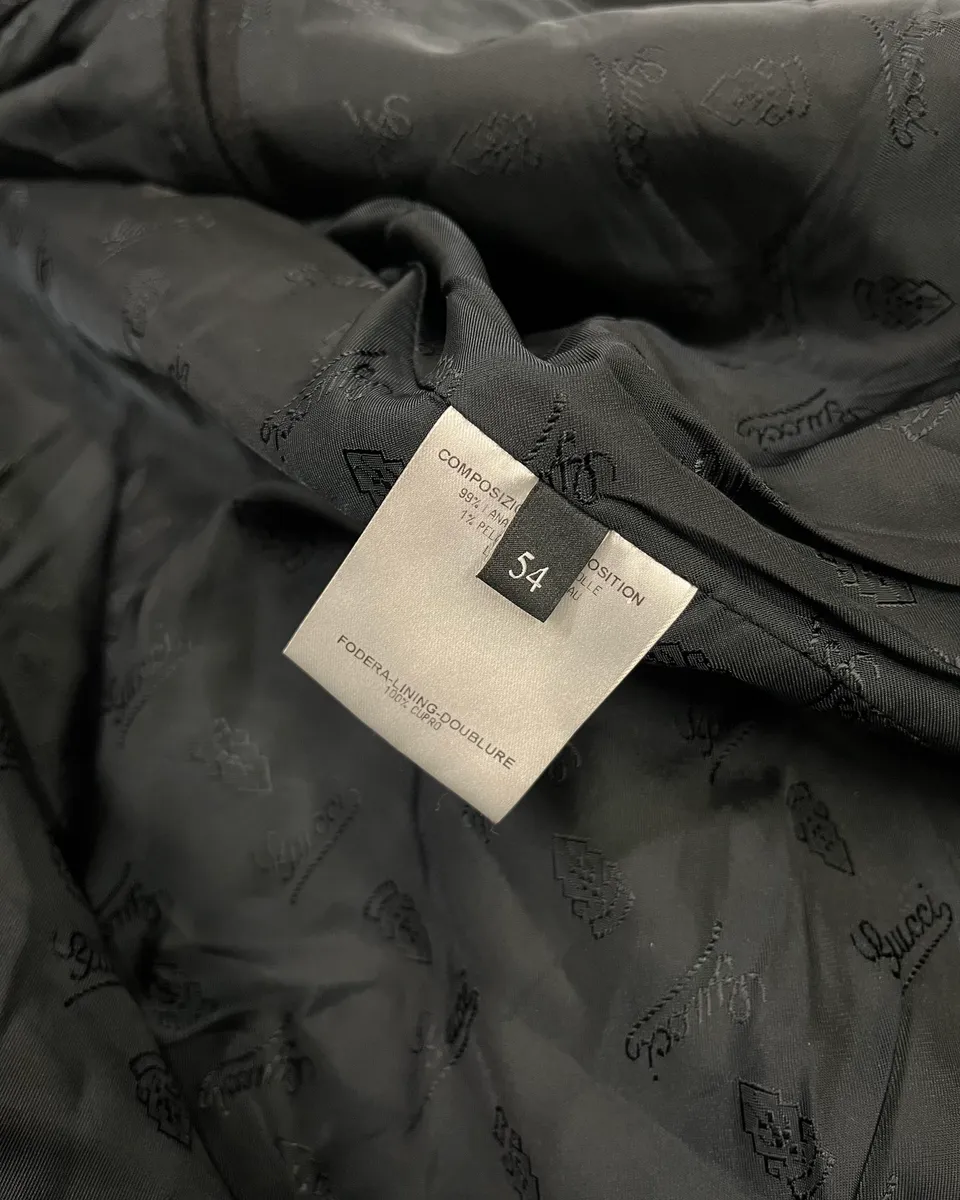 AW2008 Gucci Black Buttoned Officer Wool Jacket by Frida Giannini - Image 9