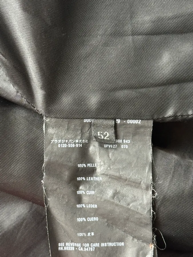 AW2008 Prada Black Classy Leather Jacket - Image 11