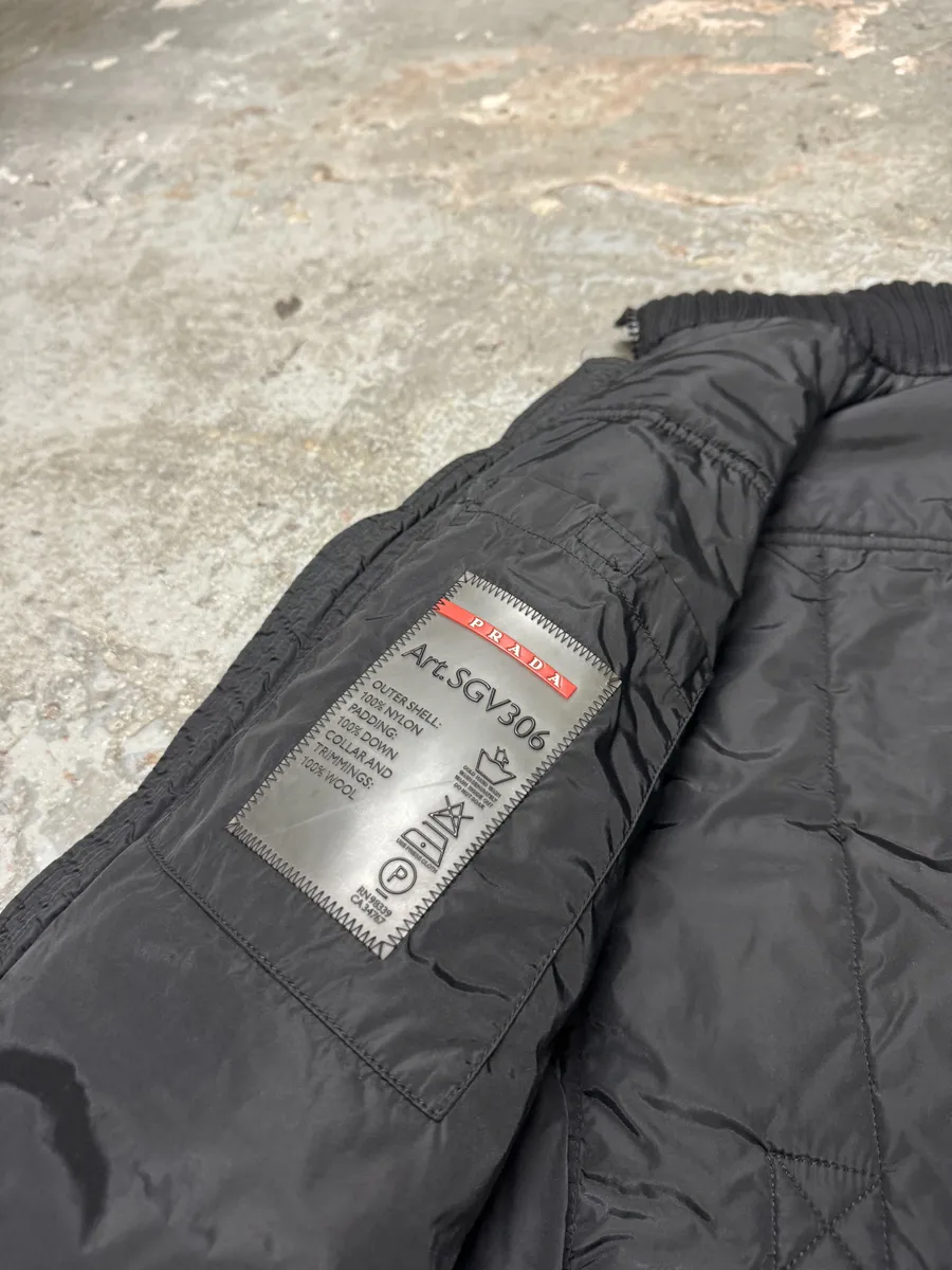 AW2008 Prada Black Nylon Utility Bomber Jacket - Image 9