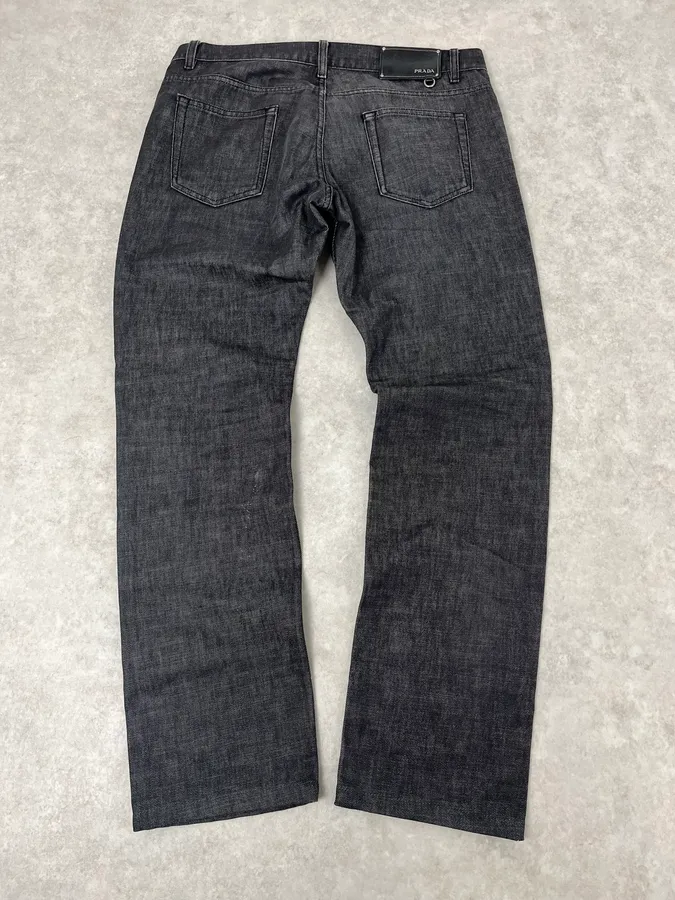 AW2008 Prada Grey Denim Straight Jeans - Image 7