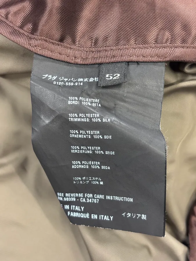 AW2008 Prada Light Olive Nylon Bomber Jacket - Image 11