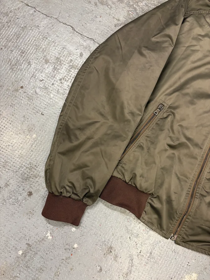 AW2008 Prada Light Olive Nylon Bomber Jacket - Image 8