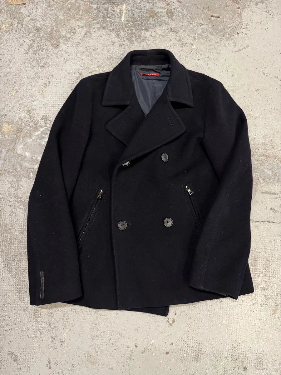 AW2008 Prada Navy Wool Classy Caban Jacket - Image 3