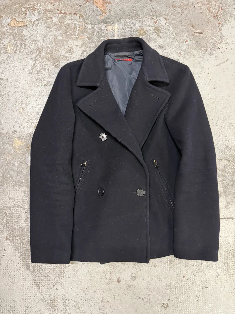 AW2008 Prada Navy Wool Classy Caban Jacket - Image 4