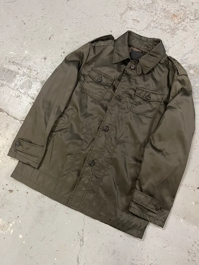 AW2008 Prada Nylon Cargo Brown Jacket - Image 4