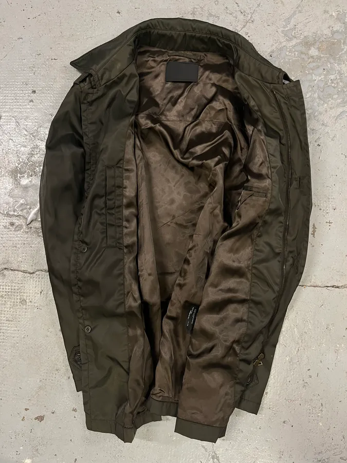AW2008 Prada Nylon Cargo Brown Jacket - Image 6