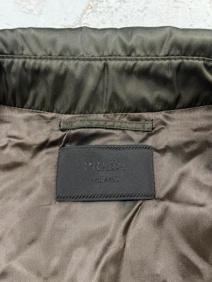 AW2008 Prada Nylon Cargo Brown Jacket - Image 8