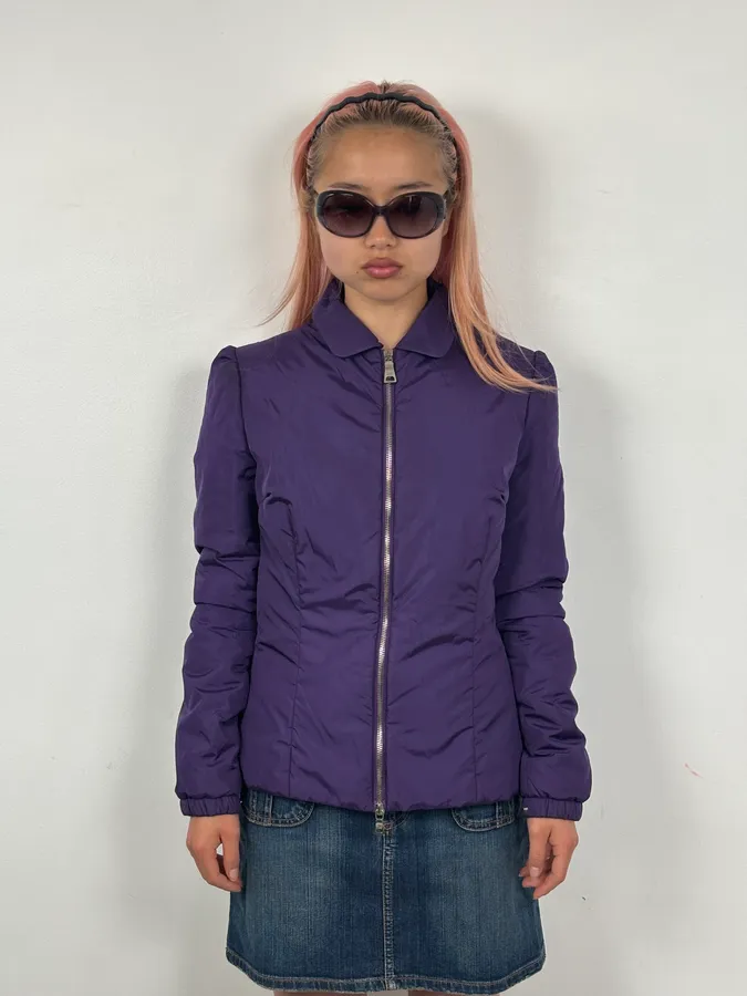 AW2008 Prada Purple Nylon Light Jacket - Image 2