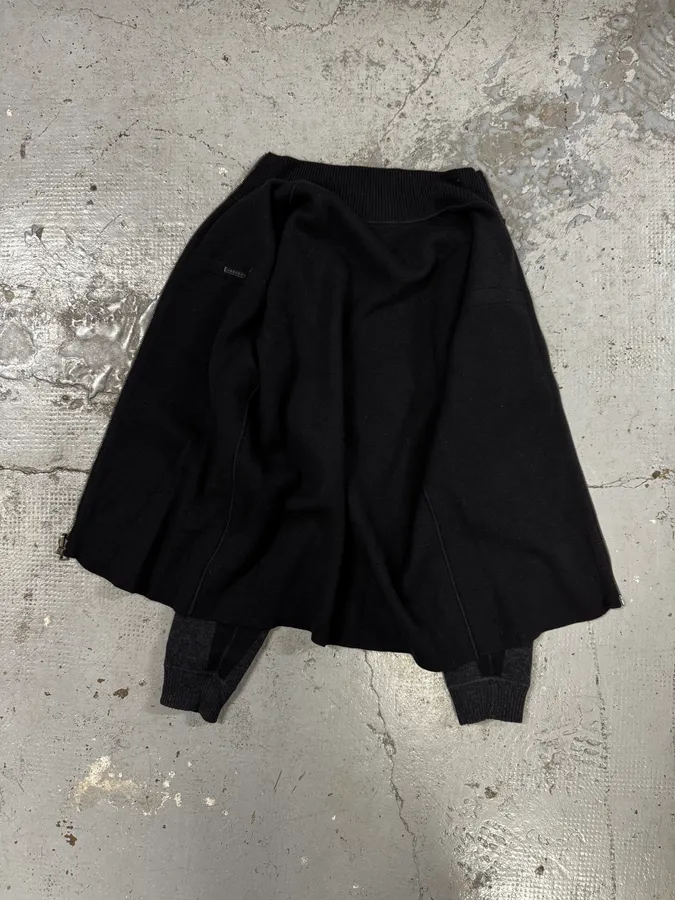 AW2008 Prada Reversible Black Wool Zip-up Sweater - Image 7