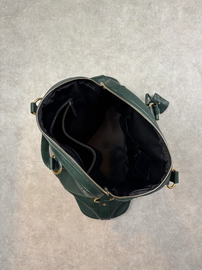 AW2008 Yves Saint Laurent Muse Dark Green Leather Handle Bag - Image 14