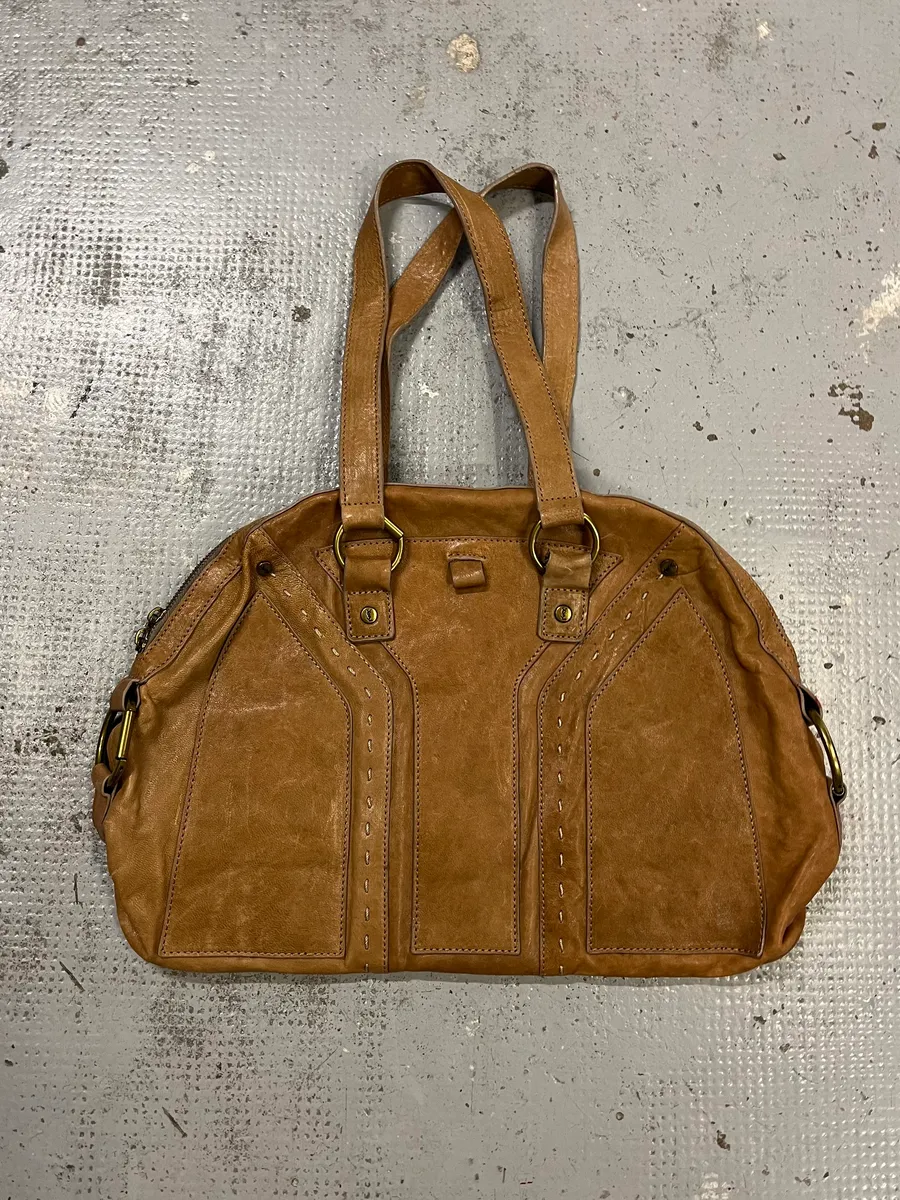 AW2008 Yves Saint Laurent Muse Tan Brown Leather Handle Bag