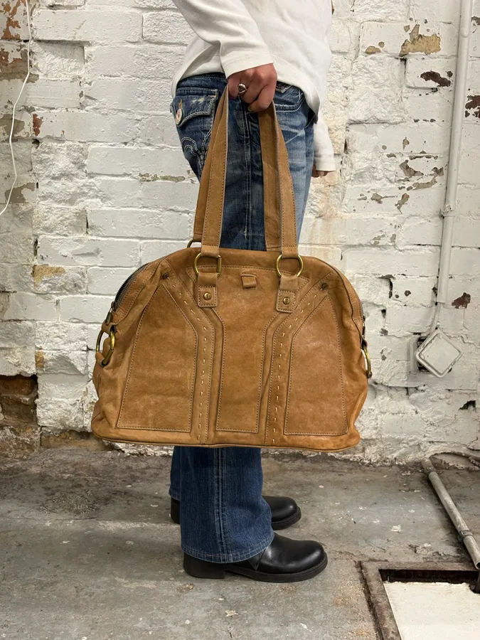 AW2008 Yves Saint Laurent Muse Tan Brown Leather Handle Bag - Image 2