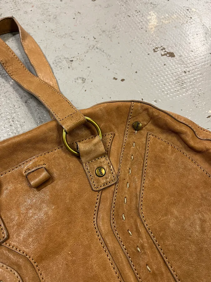 AW2008 Yves Saint Laurent Muse Tan Brown Leather Handle Bag - Image 3