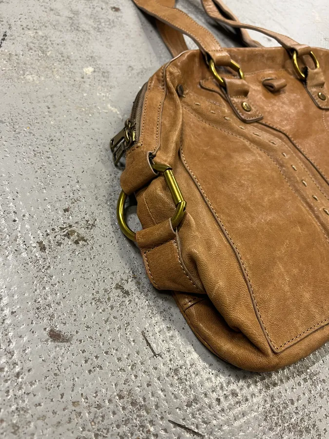 AW2008 Yves Saint Laurent Muse Tan Brown Leather Handle Bag - Image 4