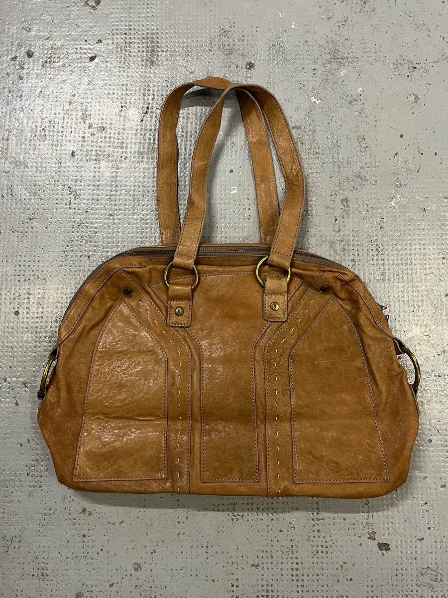 AW2008 Yves Saint Laurent Muse Tan Brown Leather Handle Bag - Image 6