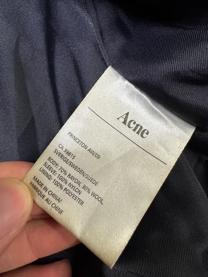 AW2009 Acne Studios Black Multi Zips Hybrid Nylon Wool Jacket - Image 10