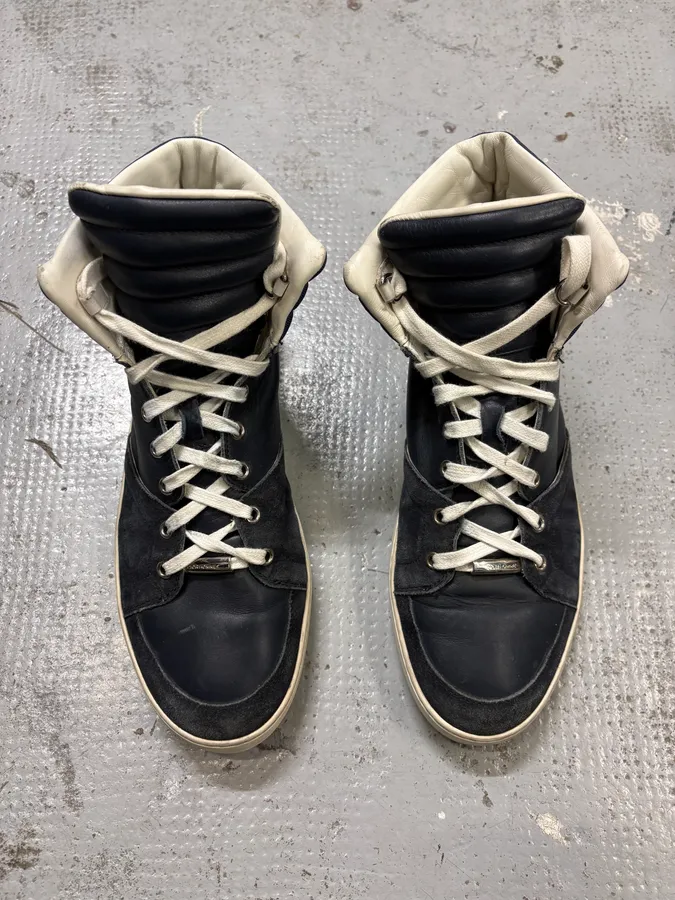 AW2009 Dior Homme Navy & Red High Sneakers by Kris Van Assche - Image 3
