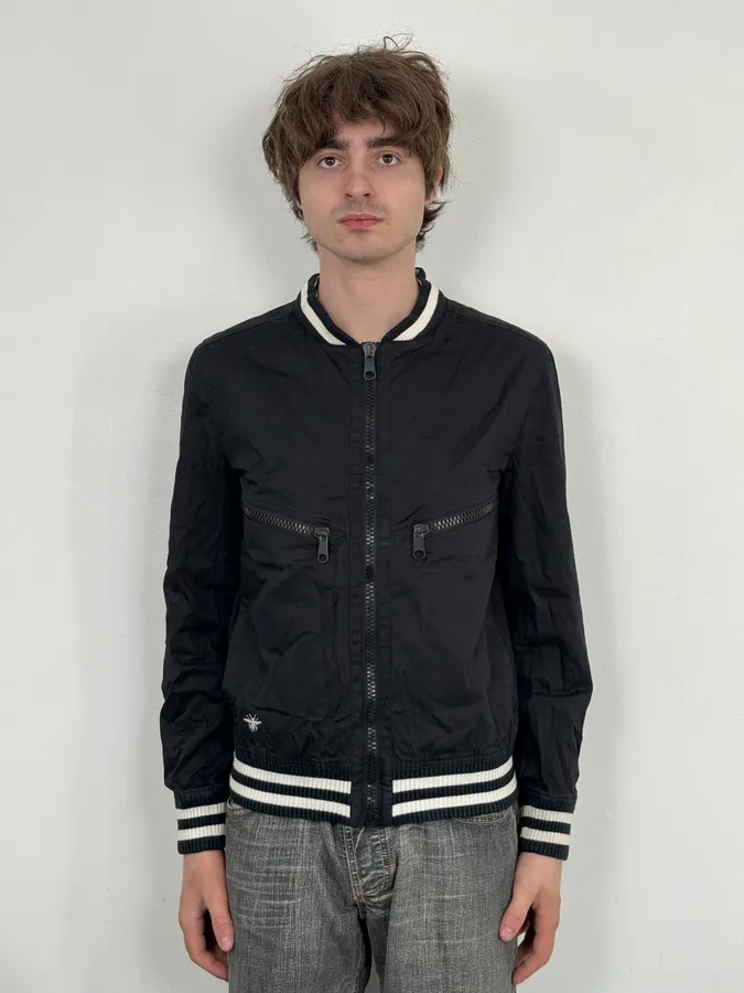 AW2009 Dior Light Black Bomber Jacket by Kris Van Assche - Image 2