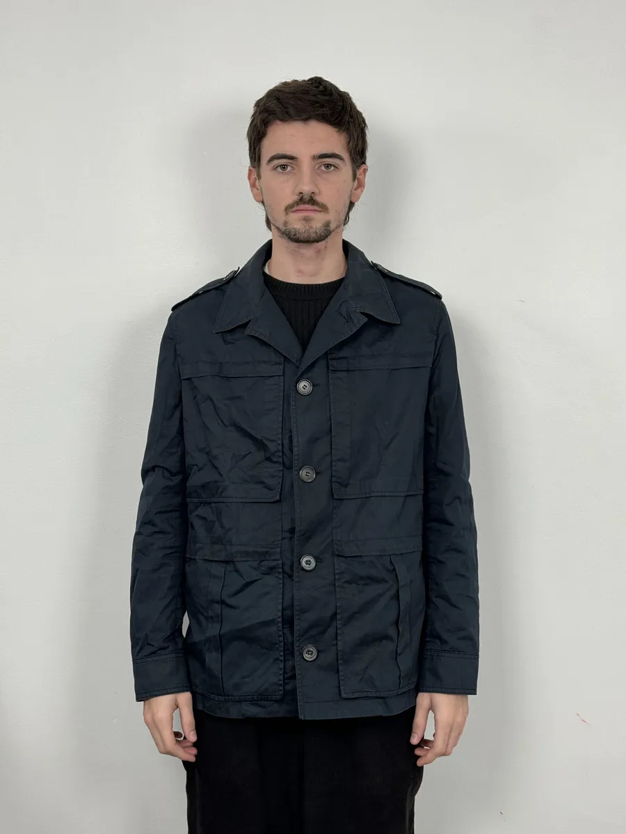 AW2009 Dior Saharienne Navy Buttoned Jacket by Kris Van Assche - Image 3