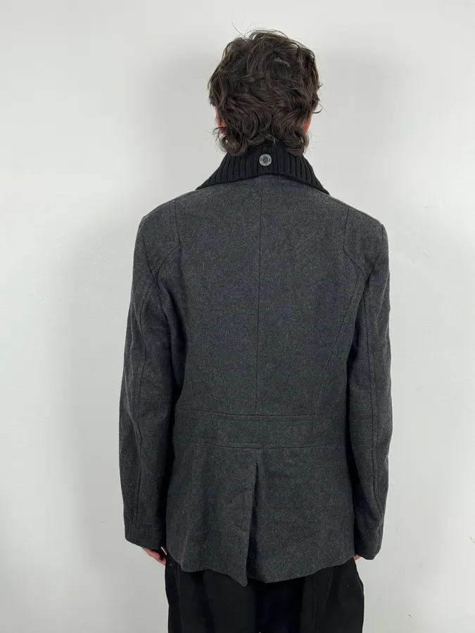 AW2009 Dirk Bikkembergs Grey Classy Wool Officer Jacket - Image 2