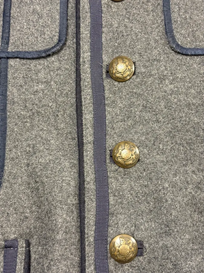 AW2009 Dolce & Gabbana Grey & Navy Napoleon Officer Wool Jacket - Image 10