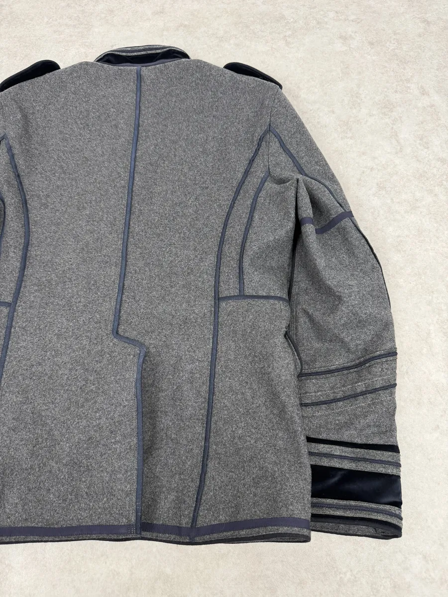 AW2009 Dolce & Gabbana Grey & Navy Napoleon Officer Wool Jacket - Image 10